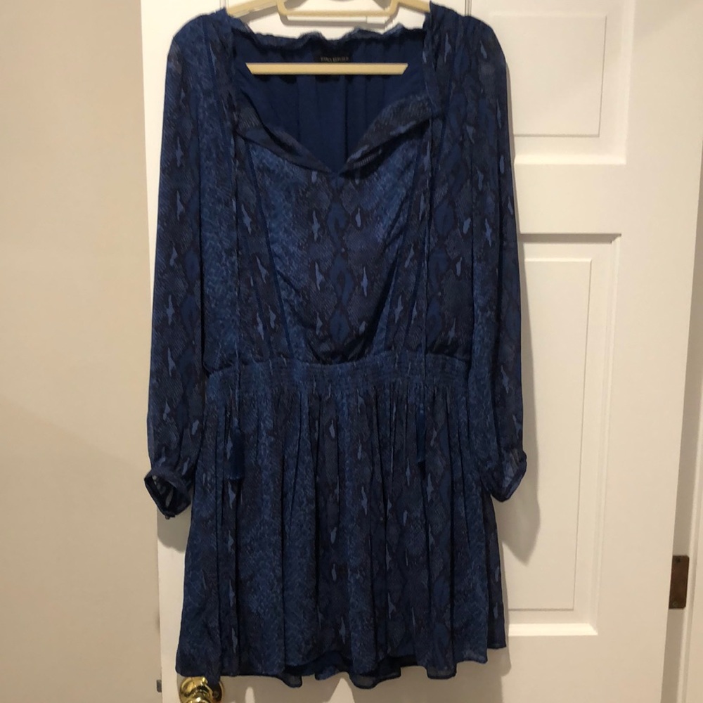 Banana Republic blue snake skin dress